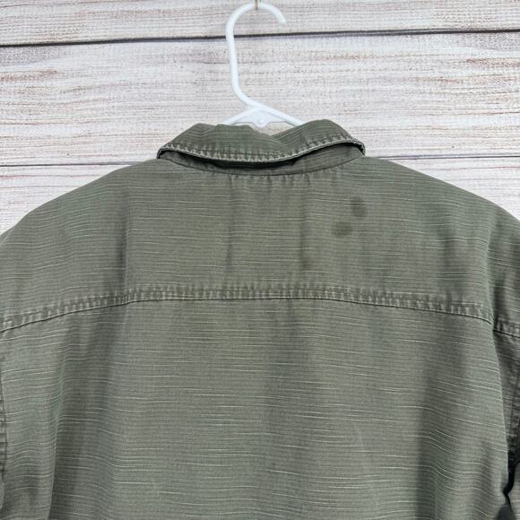 Vintage 90s QuikSilver Sherpa Lined Jacket Shacket Mens XL Green Military Chore - Picture 4 of 13